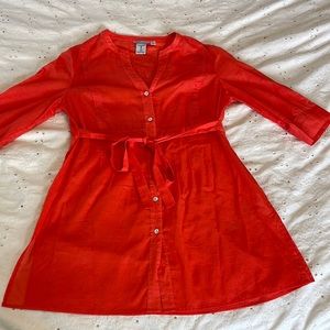 🌸Tristan 100% cotton button up tunic blouse